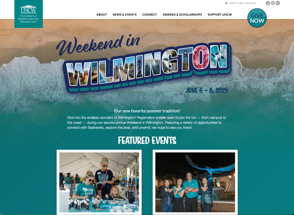 2025 Weekend in Wilmington Webpage